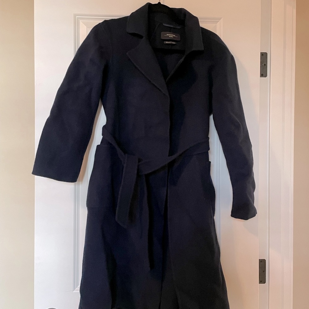 Weekend Max Mara- Dark Navy Long Wool Coat